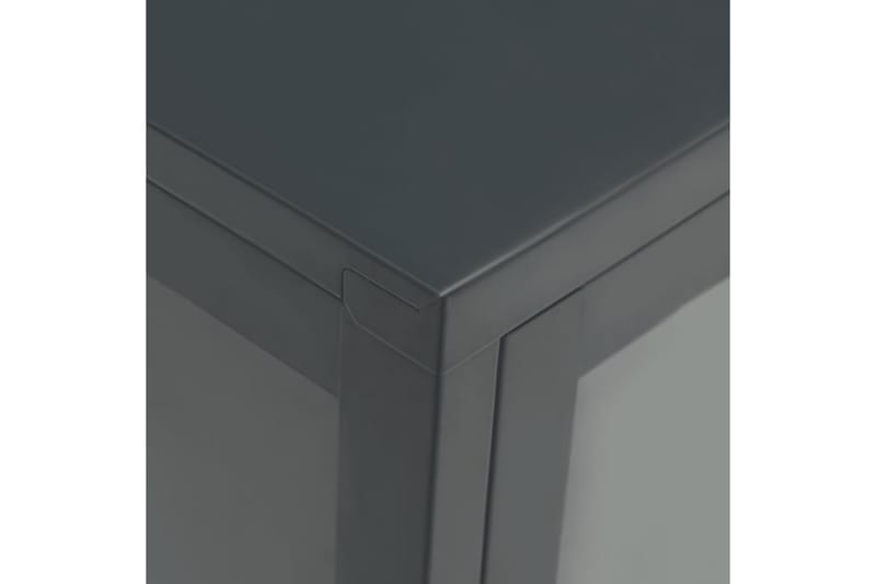 skænk 70x35x70 cm stål og glas antracitgrå - Antracit - Opbevaring - Opbevaringsmøbler - Skænke & sideboards