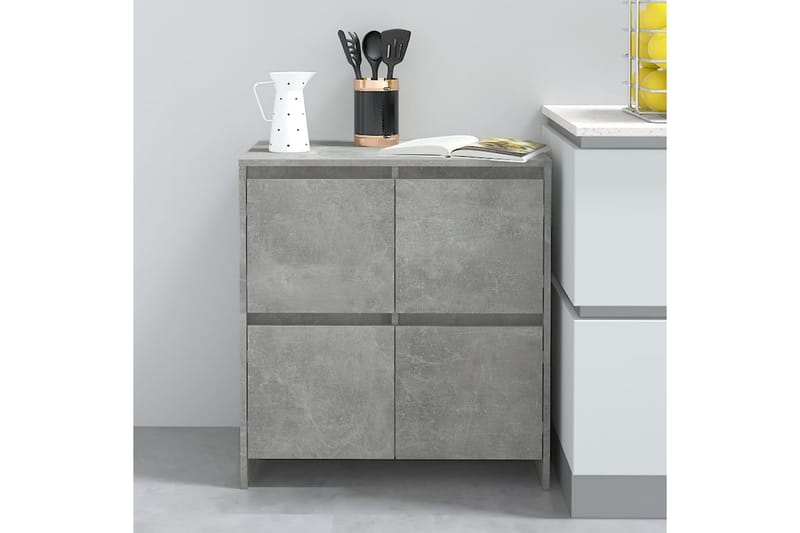 skænk 70x41x75 cm spånplade betongrå - Grå - Opbevaring - Opbevaringsmøbler - Skænke & sideboards