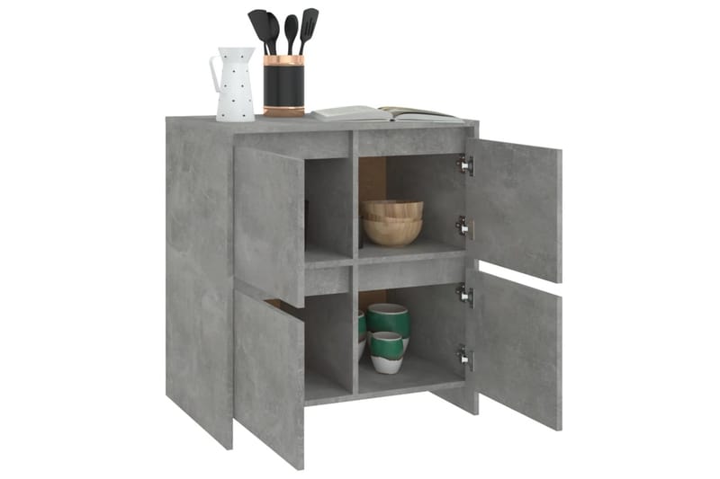 skænk 70x41x75 cm spånplade betongrå - Grå - Opbevaring - Opbevaringsmøbler - Skænke & sideboards