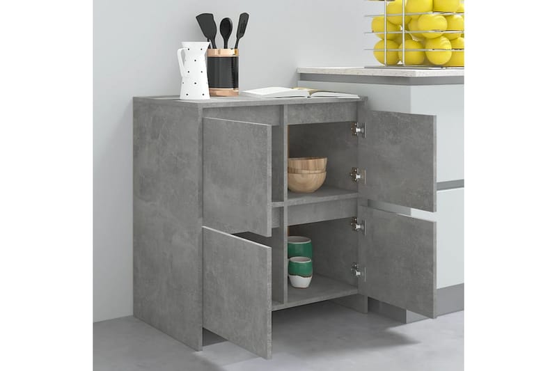 skænk 70x41x75 cm spånplade betongrå - Grå - Opbevaring - Opbevaringsmøbler - Skænke & sideboards