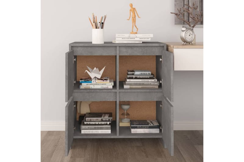 skænk 70x41x75 cm spånplade betongrå - Grå - Opbevaring - Opbevaringsmøbler - Skænke & sideboards