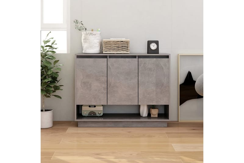 skænk 97x31x75 cm spånplade betongrå - Grå - Opbevaring - Opbevaringsmøbler - Skænke & sideboards