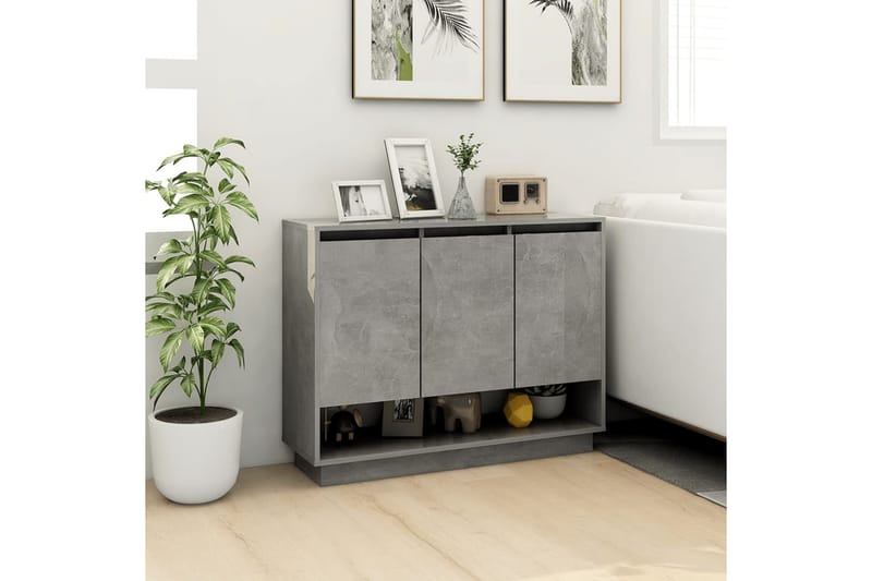 skænk 97x31x75 cm spånplade betongrå - Grå - Opbevaring - Opbevaringsmøbler - Skænke & sideboards
