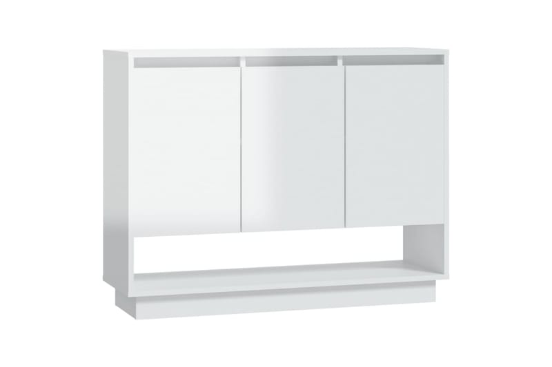 skænk 97x31x75 cm spånplade hvid højglans - Hvid - Opbevaring - Opbevaringsmøbler - Skænke & sideboards