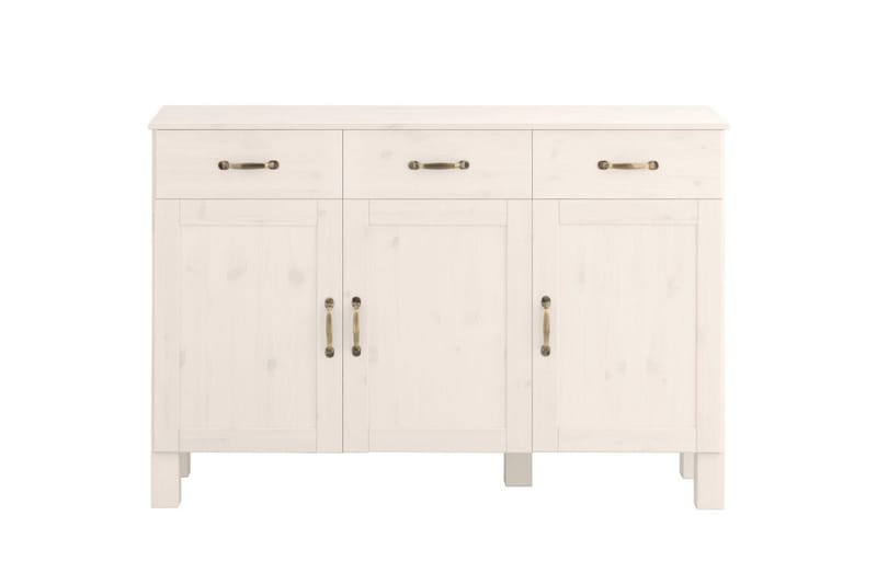 Skænk Alby 125x38x85 cm, Hvid - 125x38x85 cm, Hvid - Opbevaring - Opbevaringsmøbler - Skænke & sideboards