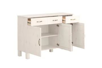 Skænk Alby 125x38x85 cm, Hvid - 125x38x85 cm, Hvid - Opbevaring - Opbevaringsmøbler - Skænke & sideboards