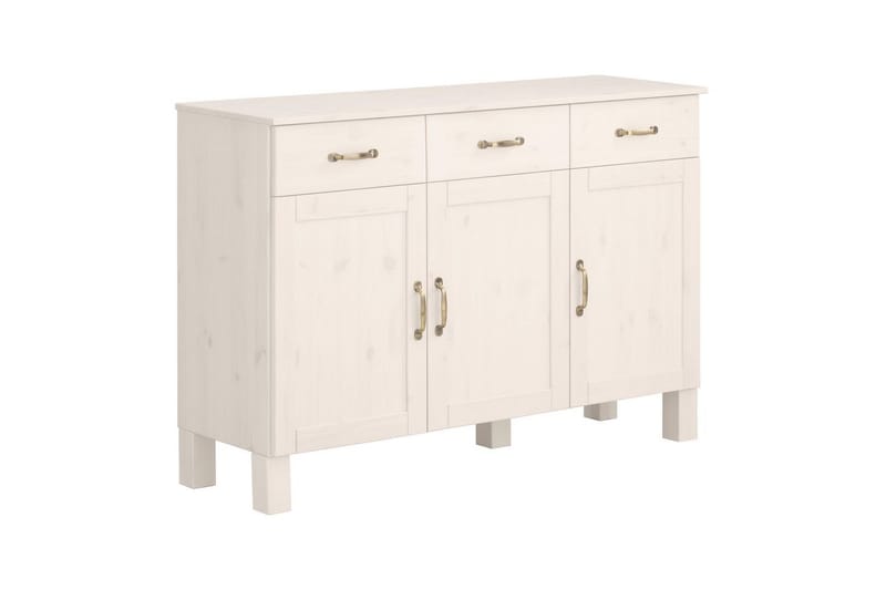 Skænk Alby 125x38x85 cm, Hvid - 125x38x85 cm, Hvid - Opbevaring - Opbevaringsmøbler - Skænke & sideboards
