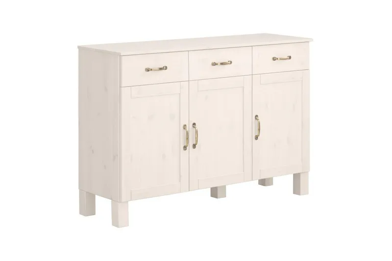 Skænk Alby 125x38x85 cm, Hvid, 125x38x85 cm, Hvid