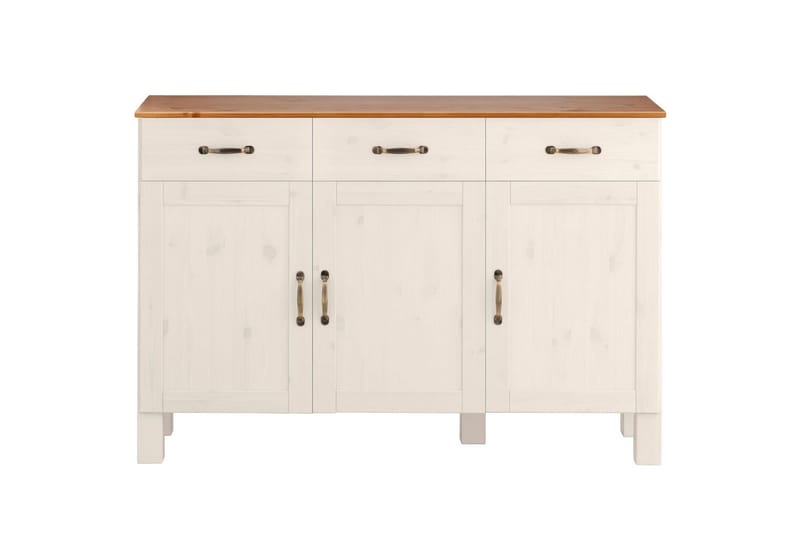 Skænk Alby 125x38x85 cm, Hvid/Honning - 125x38x85 cm, Hvid/Honning - Opbevaring - Opbevaringsmøbler - Skænke & sideboards