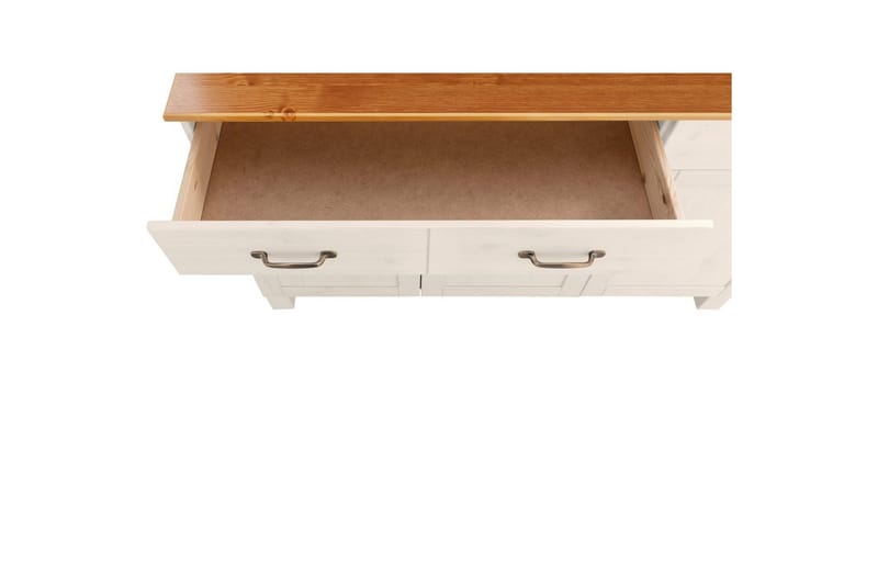Skænk Alby 125x38x85 cm, Hvid/Honning - 125x38x85 cm, Hvid/Honning - Opbevaring - Opbevaringsmøbler - Skænke & sideboards