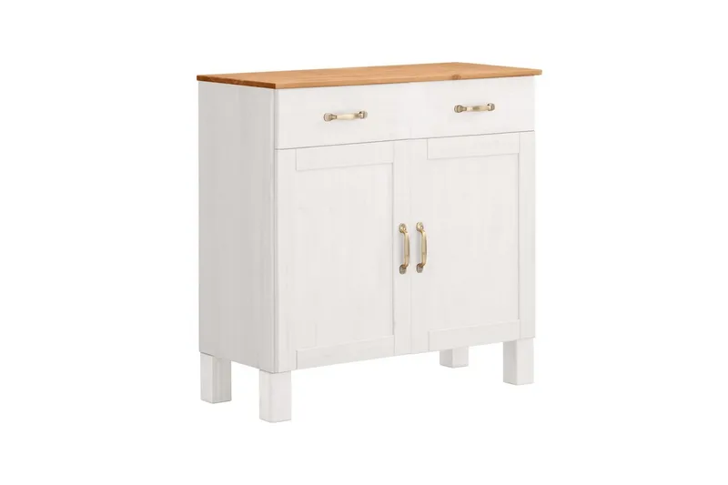 Skænk Alby 85x38x85 cm, Hvid/Honning, 85x38x85 cm, Hvid/Honning