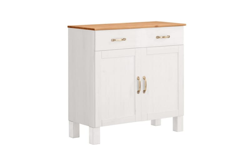 Skænk Alby 85x38x85 cm, Hvid/Honning - 85x38x85 cm, Hvid/Honning - Opbevaring - Opbevaringsmøbler - Skænke & sideboards
