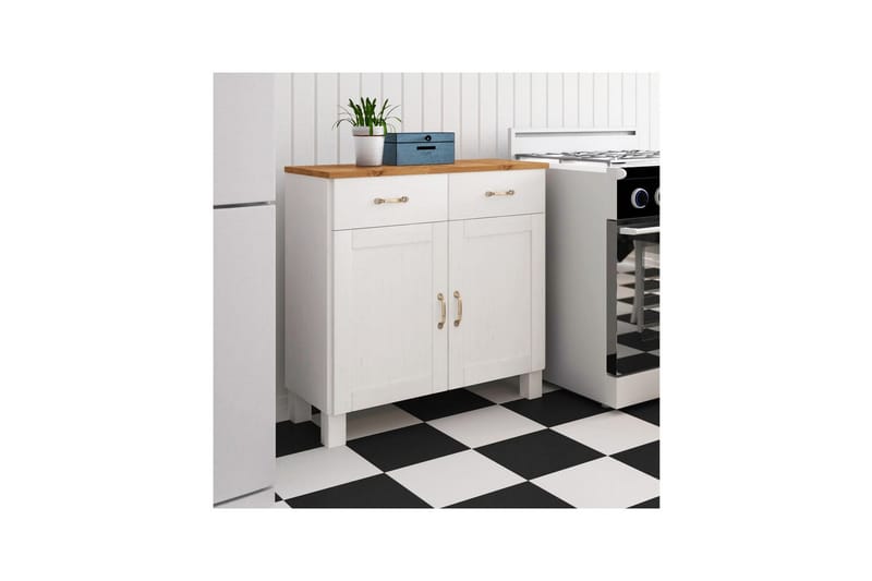 Skænk Alby 85x38x85 cm, Hvid/Honning - 85x38x85 cm, Hvid/Honning - Opbevaring - Opbevaringsmøbler - Skænke & sideboards