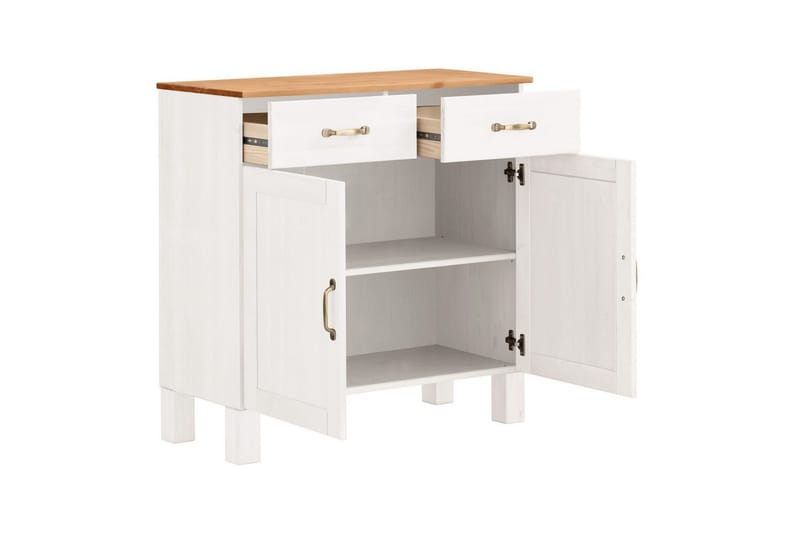 Skænk Alby 85x38x85 cm, Hvid/Honning - 85x38x85 cm, Hvid/Honning - Opbevaring - Opbevaringsmøbler - Skænke & sideboards