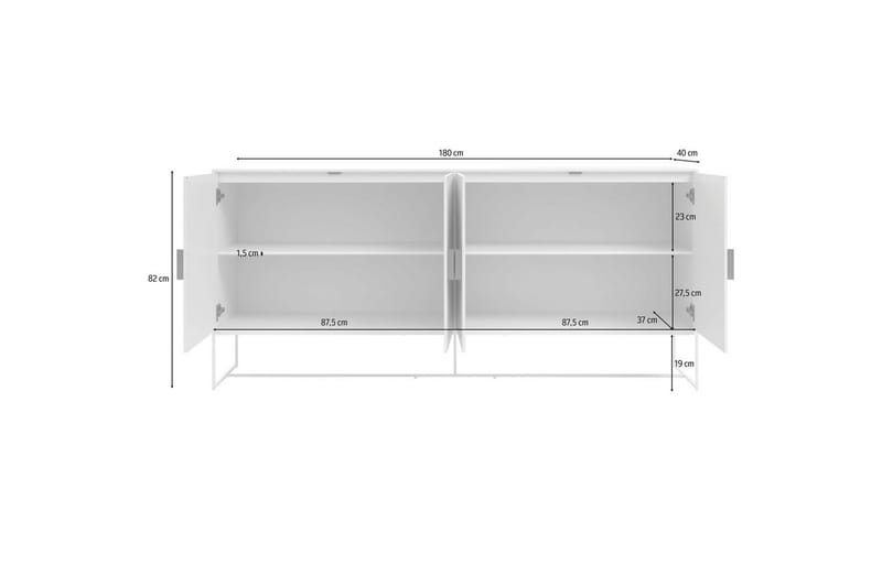 Skænk Asien Hvid - Hvid - Opbevaring - Opbevaringsmøbler - Skænke & sideboards