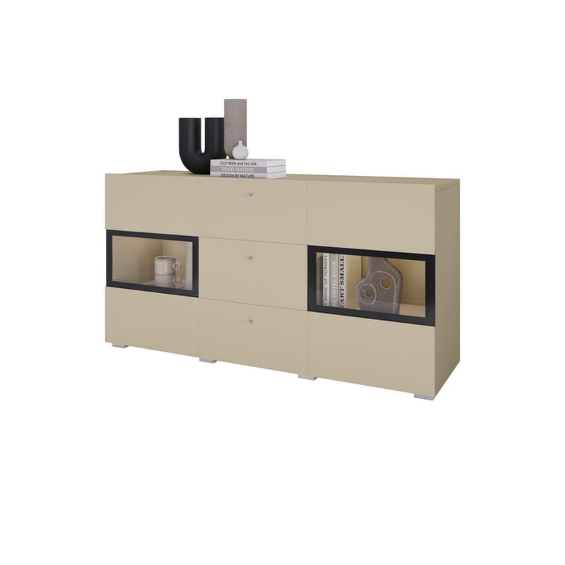 Skænk Baros 2 Døre med 3 Skuffer - Lys Beige - Opbevaring - Opbevaringsmøbler - Skænke & sideboards