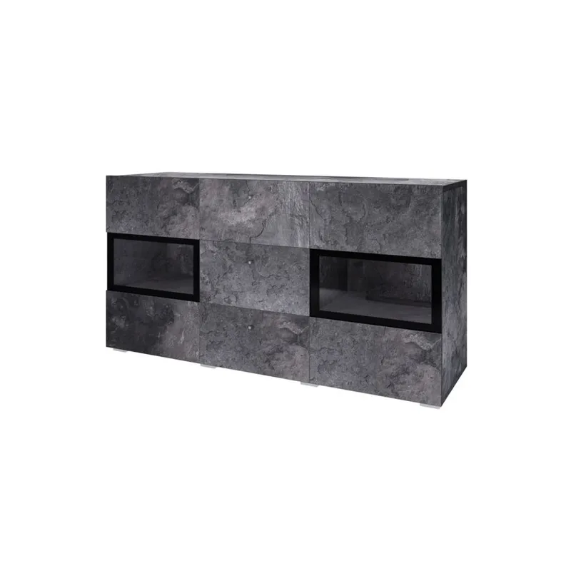 Skænk Baros 2 Døre med 3 Skuffer - Skifer - Opbevaring - Opbevaringsmøbler - Skænke & sideboards