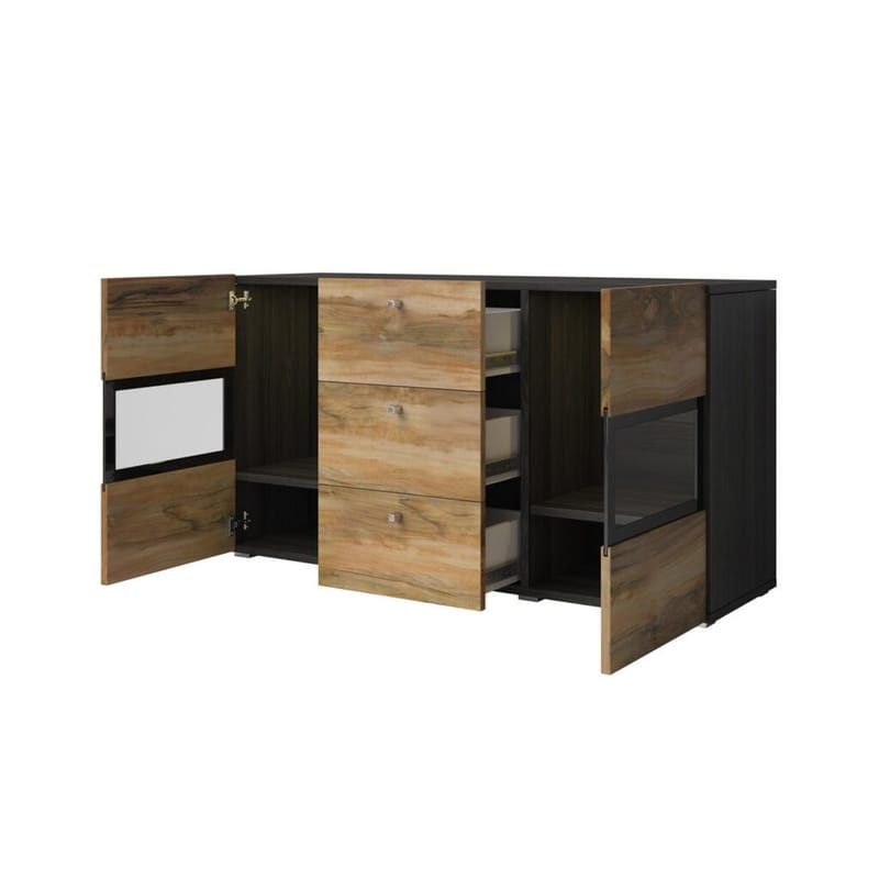 Skænk Baros 2 Døre med 3 Skuffer - Touchwood - Opbevaring - Opbevaringsmøbler - Skænke & sideboards