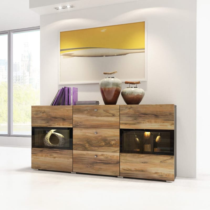 Skænk Baros 2 Døre med 3 Skuffer - Touchwood - Opbevaring - Opbevaringsmøbler - Skænke & sideboards