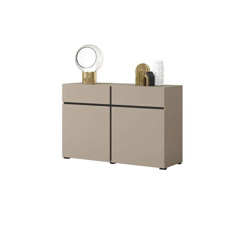 Skænk Cross 2 Døre med 2 Skuffer - Congo - Sort - Opbevaring - Opbevaringsmøbler - Skænke & sideboards