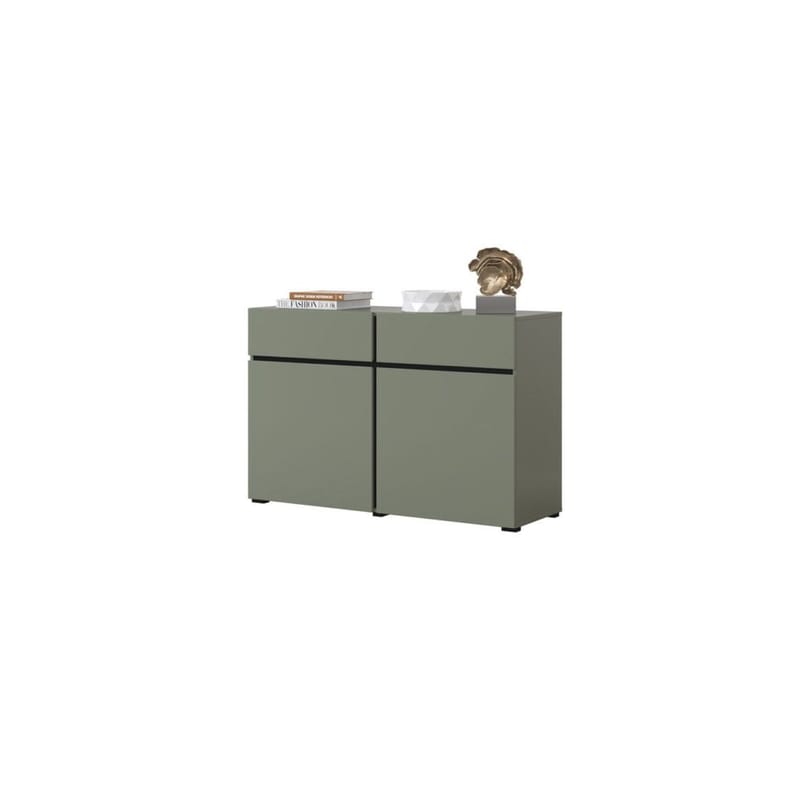 Skænk Cross 2 Døre med 2 Skuffer - Grøn - Sort - Opbevaring - Opbevaringsmøbler - Skænke & sideboards