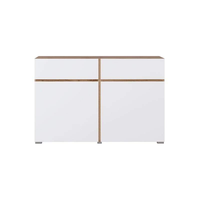Skænk Cross 2 Døre med 2 Skuffer - Hvid - Opbevaring - Opbevaringsmøbler - Skænke & sideboards