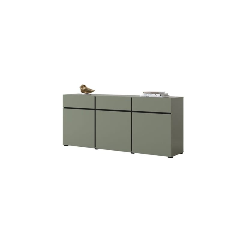 Skænk Cross 3 Døre med 3 Skuffer - Grøn - Sort - Opbevaring - Opbevaringsmøbler - Skænke & sideboards