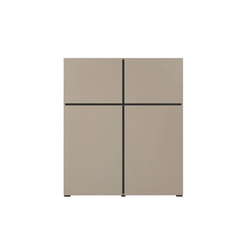 Skænk Cross 4 Døre - Congo - Sort - Opbevaring - Opbevaringsmøbler - Skænke & sideboards