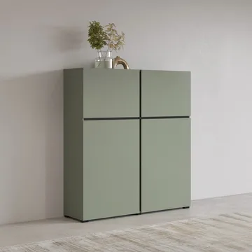 Skænk Cross 4 Døre - Grøn - Sort - Opbevaring - Opbevaringsmøbler - Skænke & sideboards