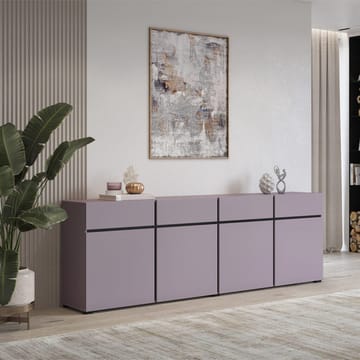 Skænk Cross 4 døre med 4 skuffer - Blomme - Sort Onyx - Opbevaring - Opbevaringsmøbler - Skænke & sideboards