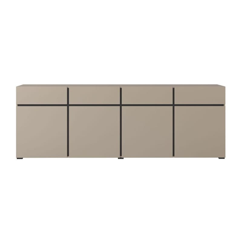 Skænk Cross 4 døre med 4 skuffer - Congo - Sort - Opbevaring - Opbevaringsmøbler - Skænke & sideboards