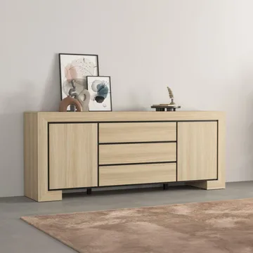 Skænk Cuba II 2 Døre med 3 Skuffer - Opbevaring - Opbevaringsmøbler - Skænke & sideboards