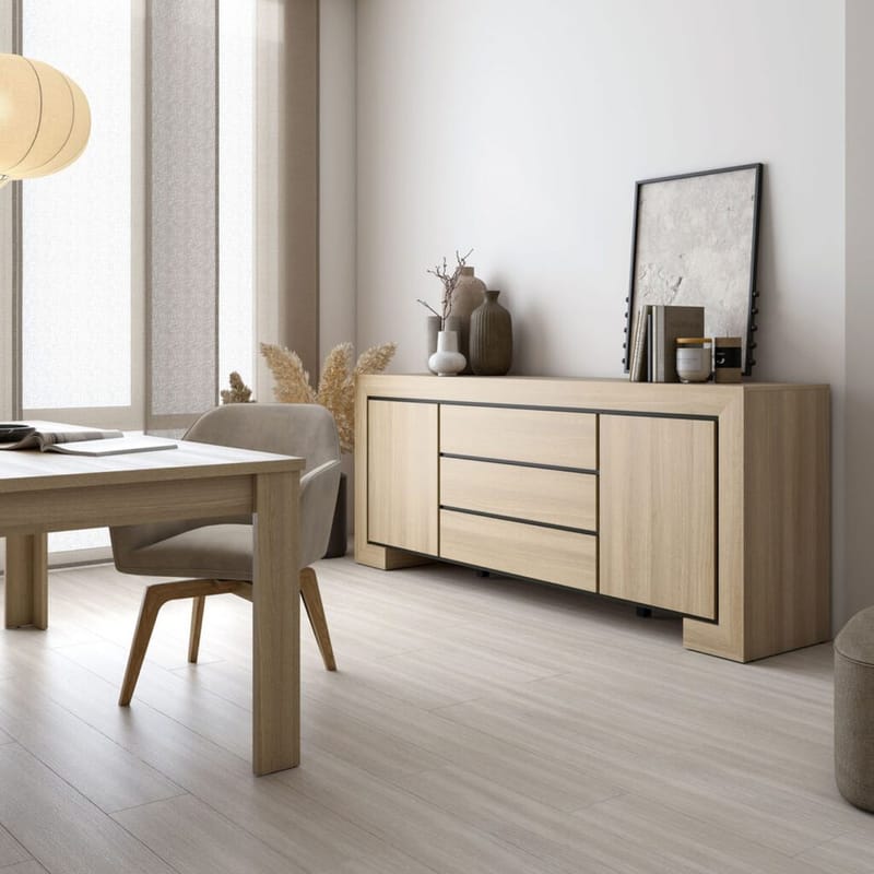 Skænk Cuba II 2 Døre med 3 Skuffer - Opbevaring - Opbevaringsmøbler - Skænke & sideboards