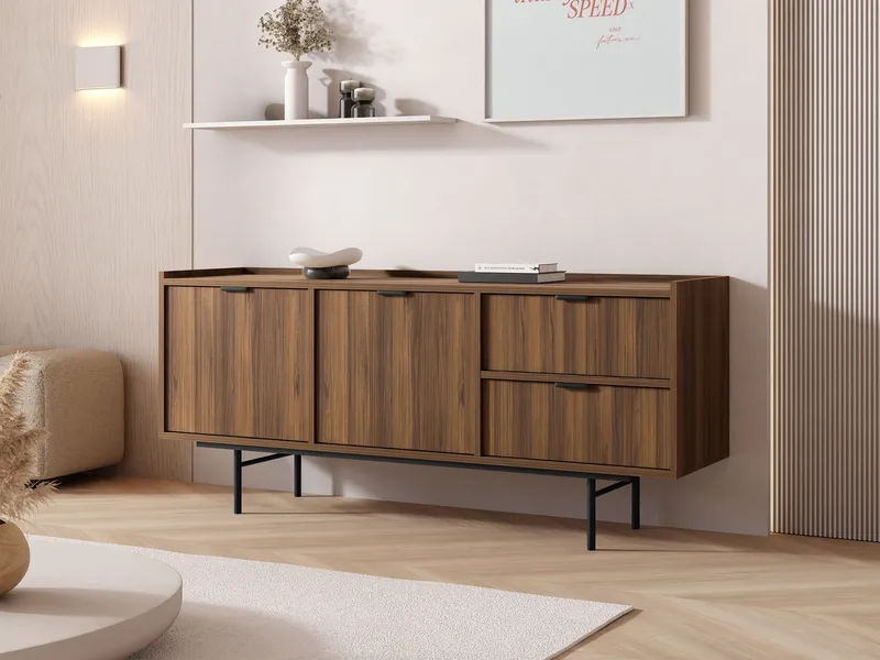 skænk Edison Valnød - Valnød - Opbevaring - Opbevaringsmøbler - Skænke & sideboards