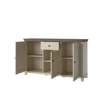Skænk Evora 3 Døre 1 Skuffe - Lys Beige - Opbevaring - Opbevaringsmøbler - Skænke & sideboards