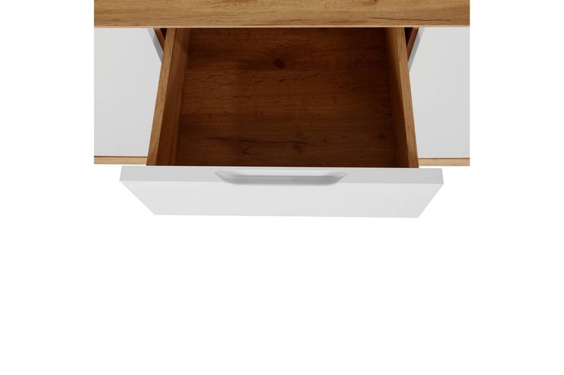 Skænk Ezra 120x40x75 cm, Wotan Eg/Hvid - 120x40x75 cm, Wotan Eg/Hvid - Opbevaring - Opbevaringsmøbler - Skænke & sideboards