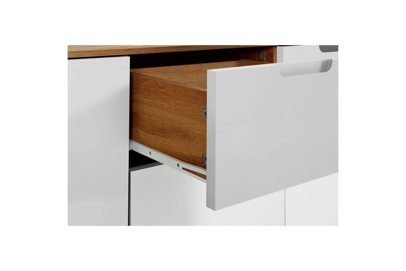 Skænk Ezra 120x40x75 cm, Wotan Eg/Hvid - 120x40x75 cm, Wotan Eg/Hvid - Opbevaring - Opbevaringsmøbler - Skænke & sideboards