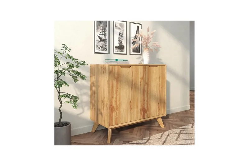 Skænk Ezra 80x40x75 cm, Wotan Eg - 80x40x75 cm, Wotan Eg - Opbevaring - Opbevaringsmøbler - Skænke & sideboards