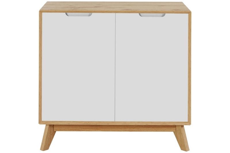 Skænk Ezra 80x40x75 cm, Wotan Eg/Hvid - 80x40x75 cm, Wotan Eg/Hvid - Opbevaring - Opbevaringsmøbler - Skænke & sideboards