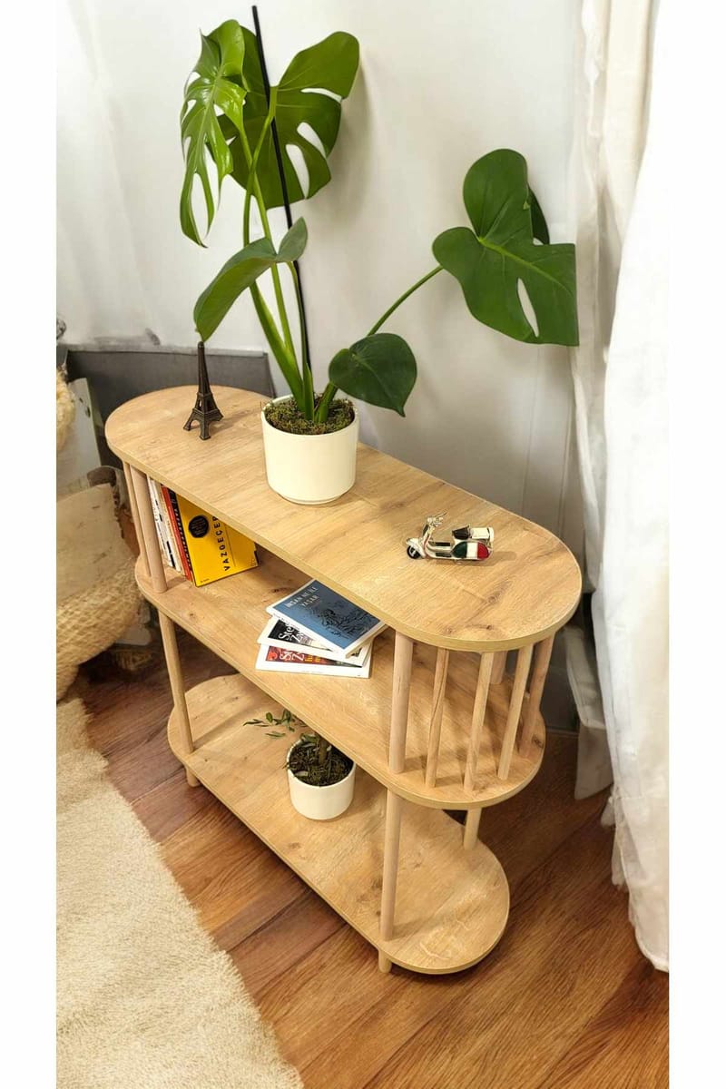 Skænk Hanah Home Peka Slim (90 x 90 x 30 cm) Sapphire Oak - Sapphire Oak - Opbevaring - Opbevaringsmøbler - Skænke & sideboards