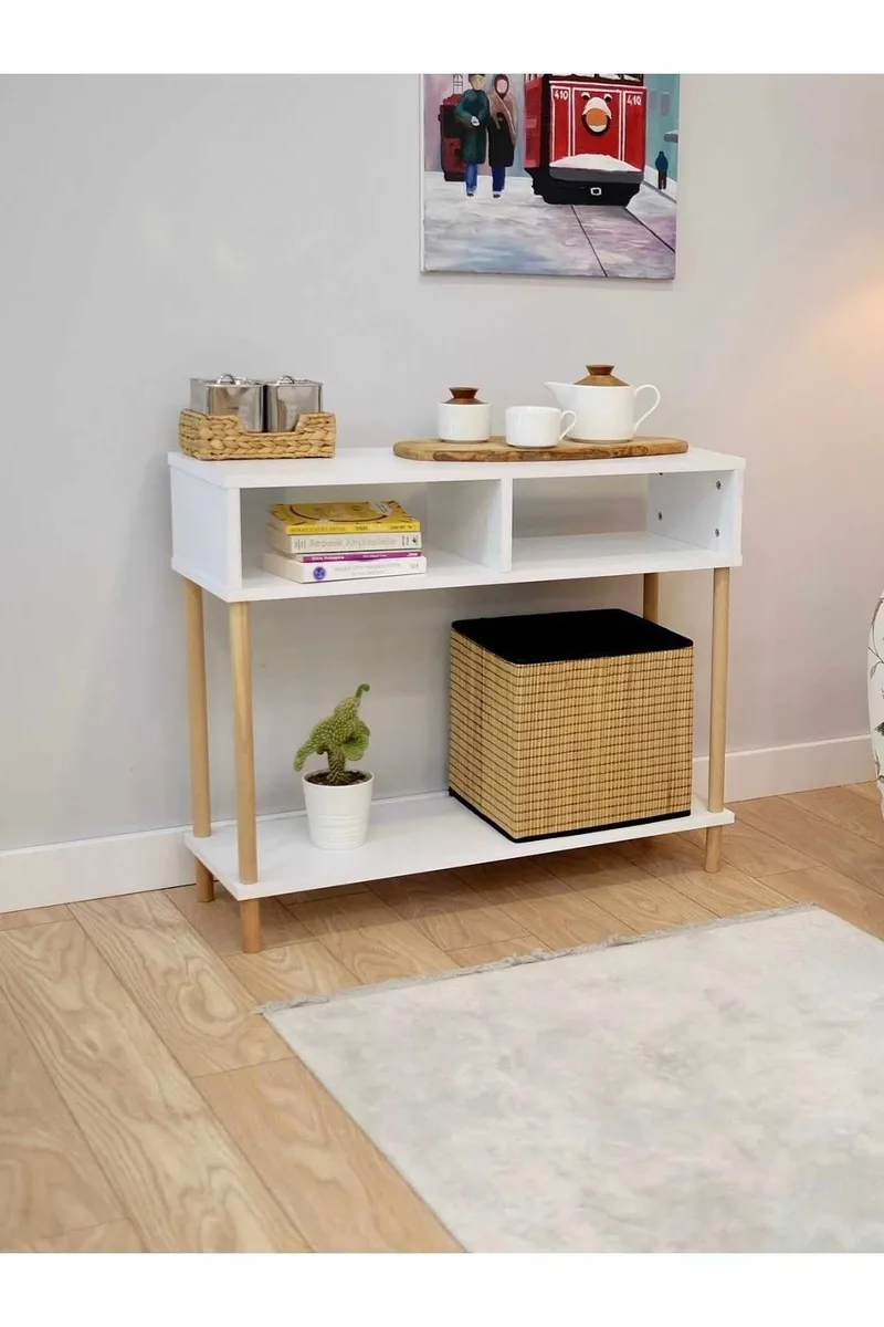 Skænk Hanah Home Peka Sideboard (90 x 75 x 30 cm) Hvid - Hvid - Opbevaring - Opbevaringsmøbler - Skænke & sideboards