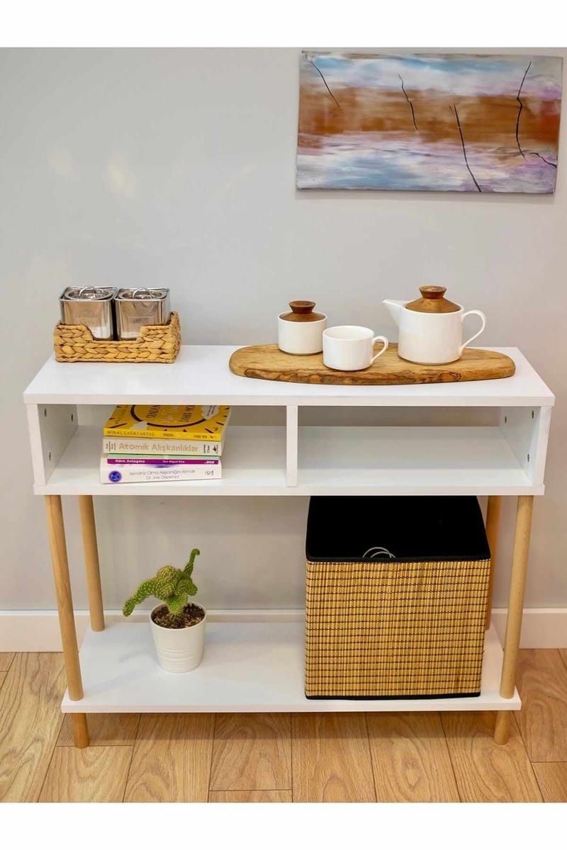 Skænk Hanah Home Peka Sideboard (90 x 75 x 30 cm) Hvid - Hvid - Opbevaring - Opbevaringsmøbler - Skænke & sideboards