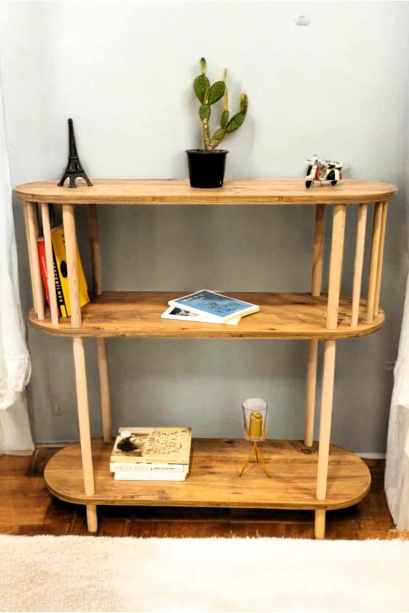 Skænk Hanah Home Peka Slim (90 x 90 x 30 cm) Fyrretræ - Fyrretræ - Opbevaring - Opbevaringsmøbler - Skænke & sideboards