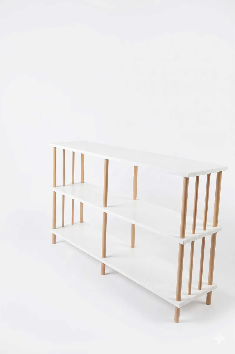 Skænk Hanah Home Peka Wide (120 x 73 x 30 cm) Hvid, Hvid