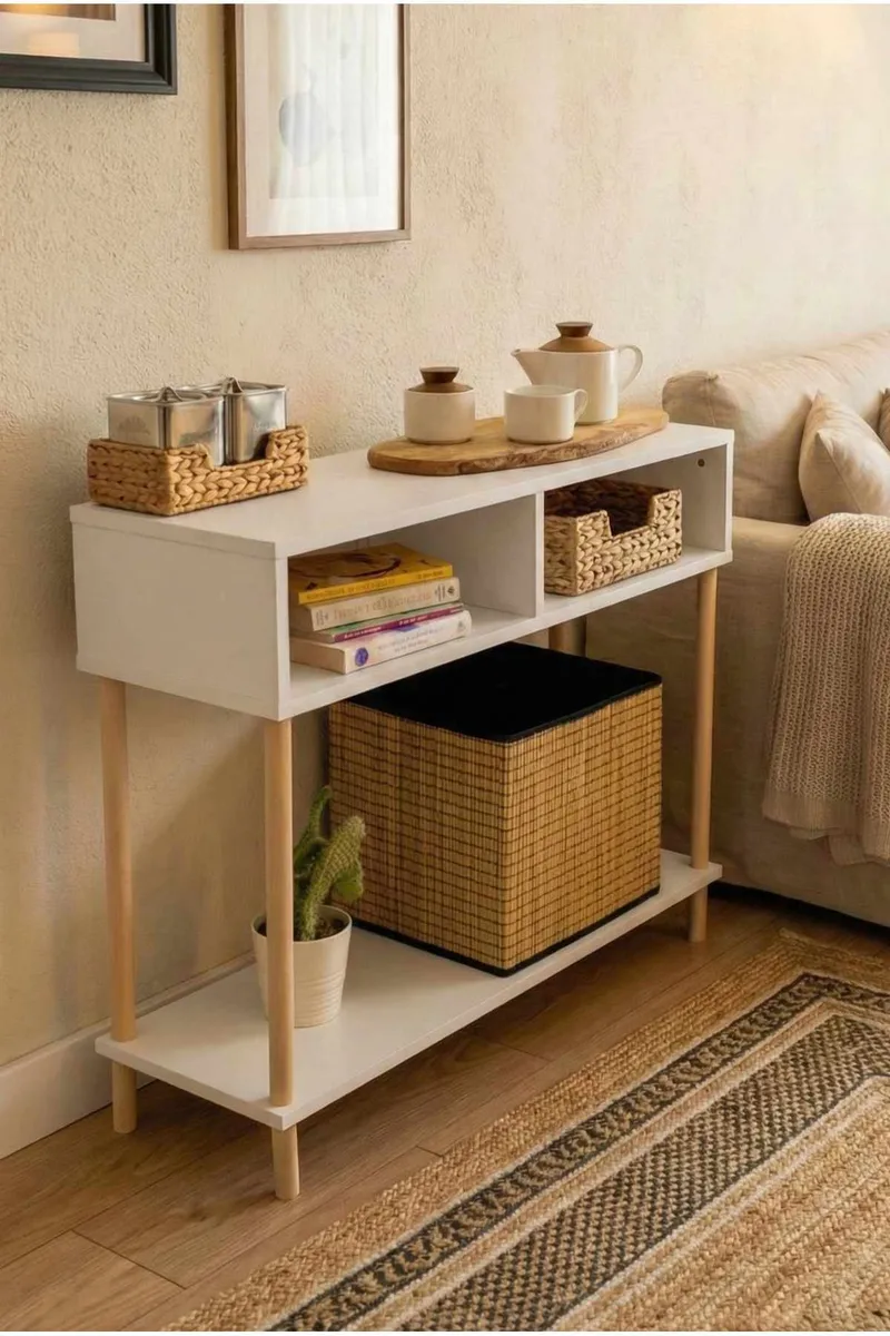Skænk Hanah Home Peka Sideboard (90 x 75 x 30 cm) Hvid, Hvid