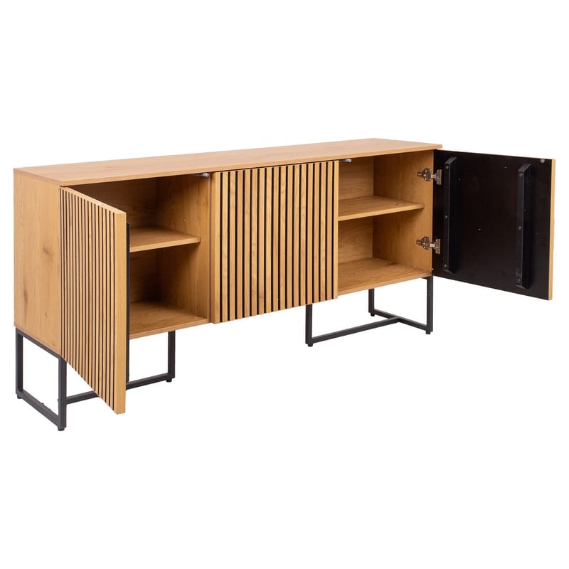 Skænk HOME4YOU Hampton 160x40x80 cm melamin med egebark - egetræsbark - Opbevaring - Opbevaringsmøbler - Skænke & sideboards