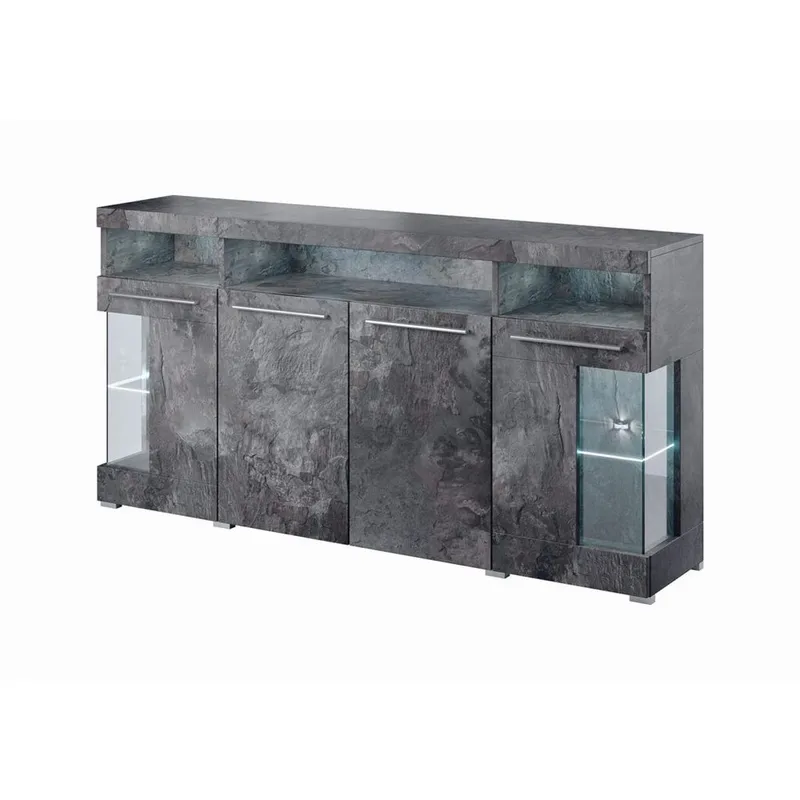 Skænk Indien 4 døre - Skifer - Opbevaring - Opbevaringsmøbler - Skænke & sideboards