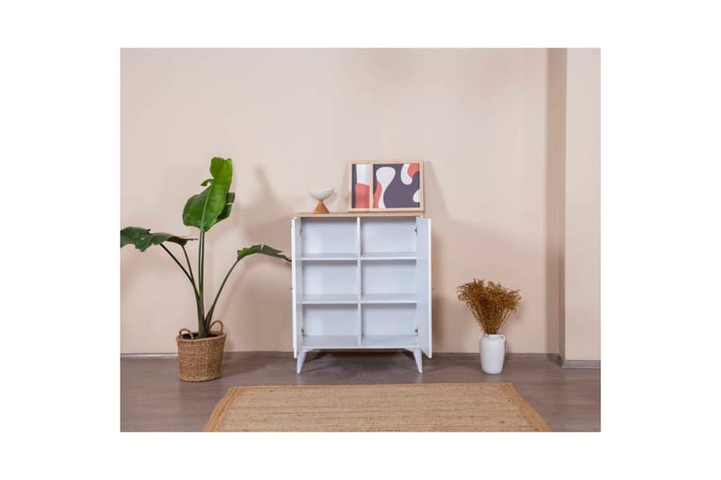 Skænk Jatinder Hvid / Eg - Natur/Hvid - Opbevaring - Opbevaringsmøbler - Skænke & sideboards