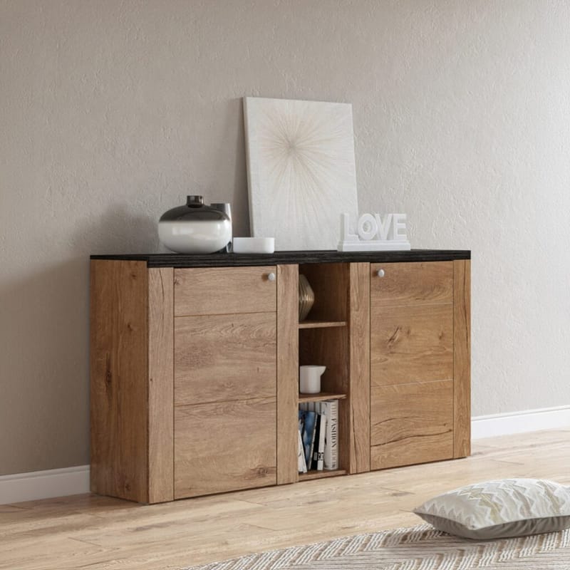 Skænk Larona 2 Døre - Lefkas Eg - Opbevaring - Opbevaringsmøbler - Skænke & sideboards