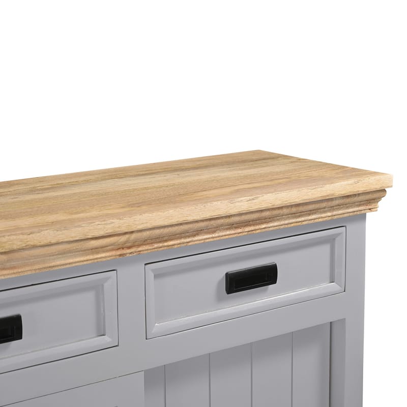Skænk Loft24 Alpinist - Grå og naturtræ - Opbevaring - Opbevaringsmøbler - Skænke & sideboards